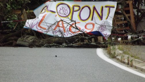 Manifestation contre l' A69 5 juillet 2025 dans le Tarn chateau de Scopont